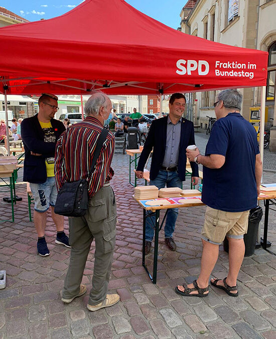 Infostand der SPD in Güstrow
